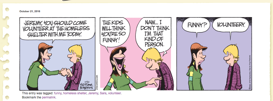 Zits on Volunteering